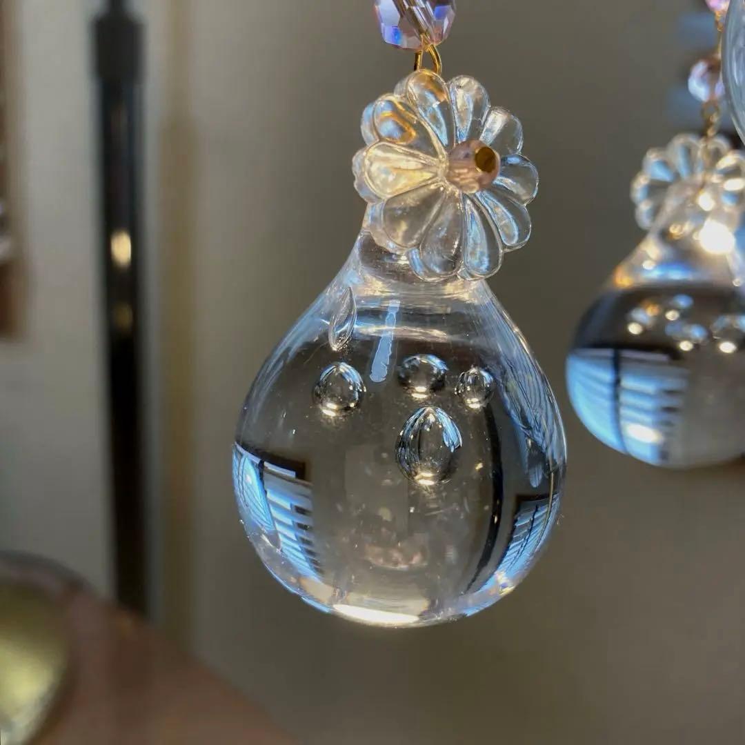 ミニシャンデリア（雫）1920年　フランス　アンティーク　ランプシェード