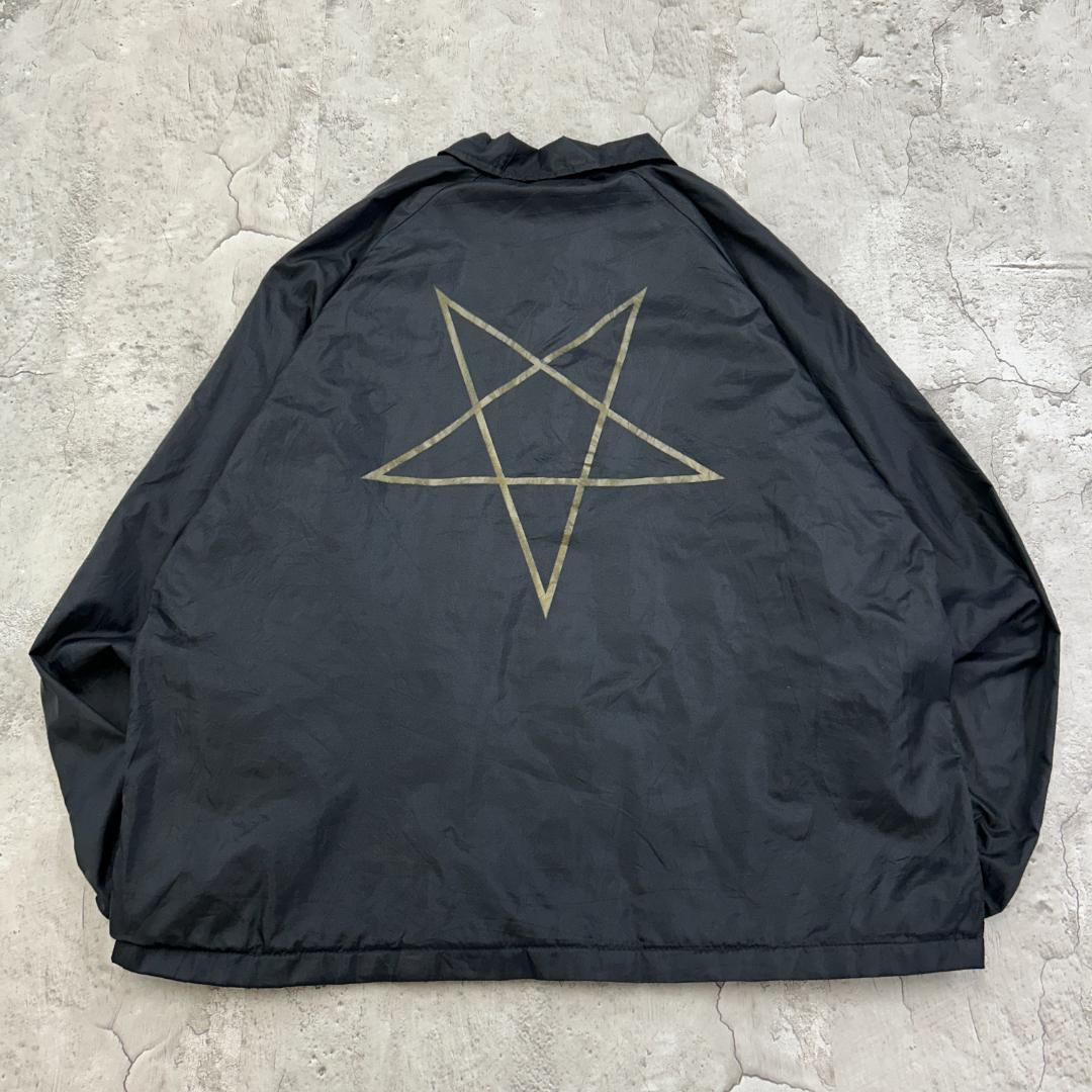 キ*い様 USA製　THRASHER　五芒星　長袖　コーチジャケット　古着　ブラ