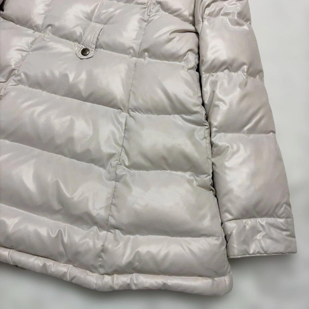 バーバリーブルーレーベル　ダウンコート　M ノバチェック　ホワイトピンク　ベルト