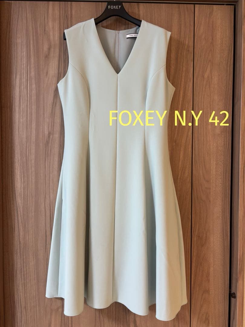 FOXEY ミントグリーン ノースリーブ ワンピース　42