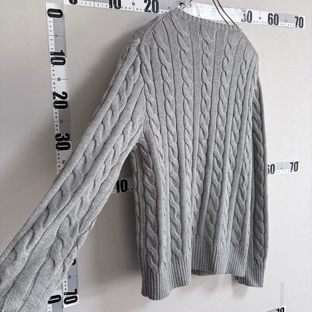 Sグレー Ralph Lauren ポロラルフローレン ケーブルニット セーター