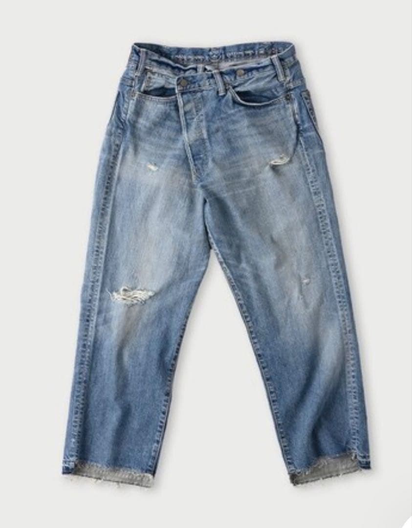 45R ライ麦デニムのクロスオーバーパンツ 清