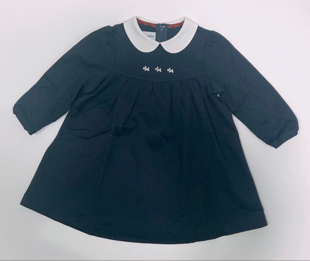 新品　familiar ネイビー 襟付きワンピース 90