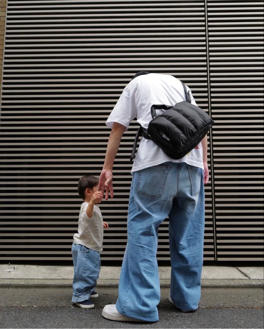 【美品】calin カラン キルティングマザーズバッグ　ブラック