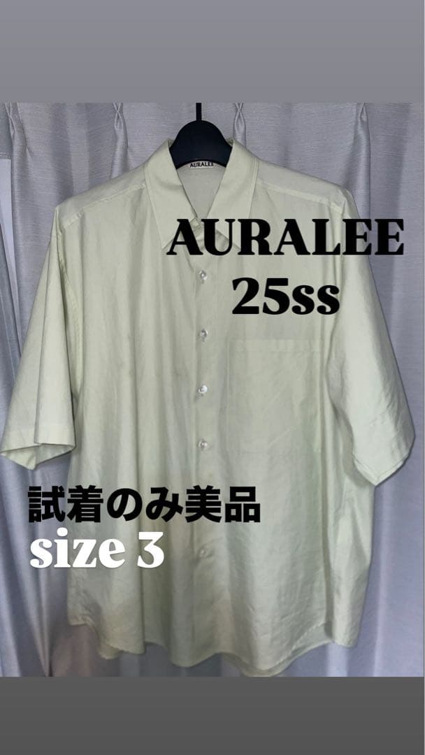 トップス 25ss AURALEE FINX TWILL HALF SHIRT