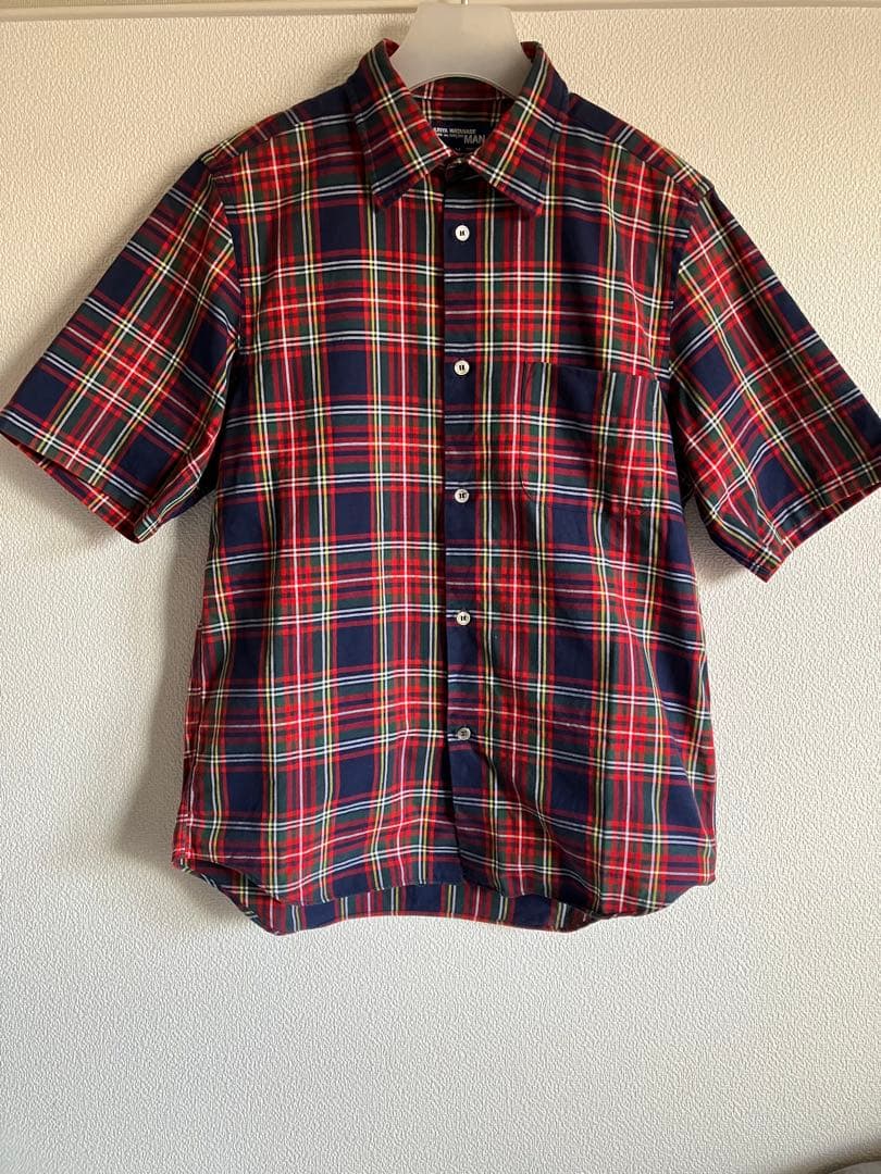 JUNYA WATANABE MAN 半袖チェックシャツ M 藤井フミヤ 着用
