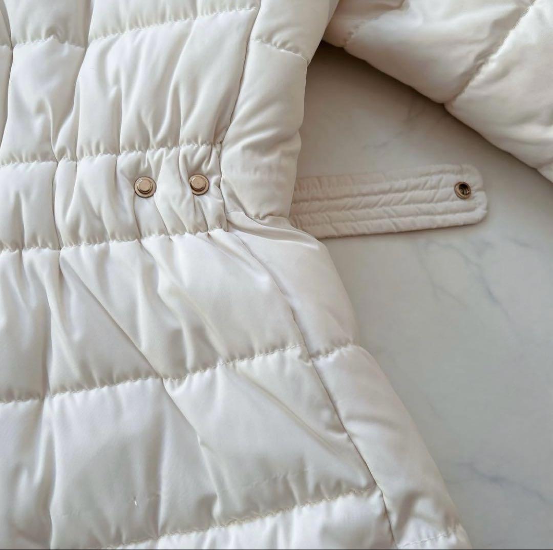 S*》様 【美品】ZARA ザラ ファー付きダウンジャケット Ｌ白 ウエストシェ