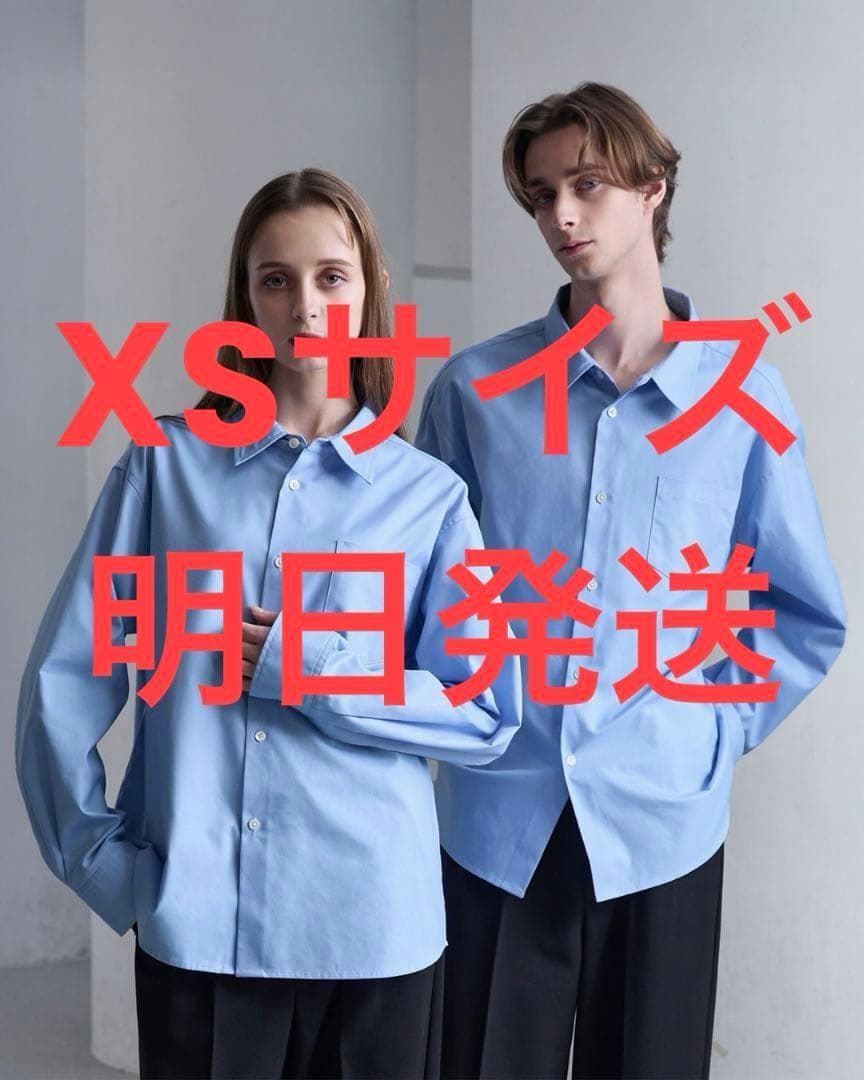 XS ロイヤルオックスフォード レギュラーカラーシャツ サックスブルー　②