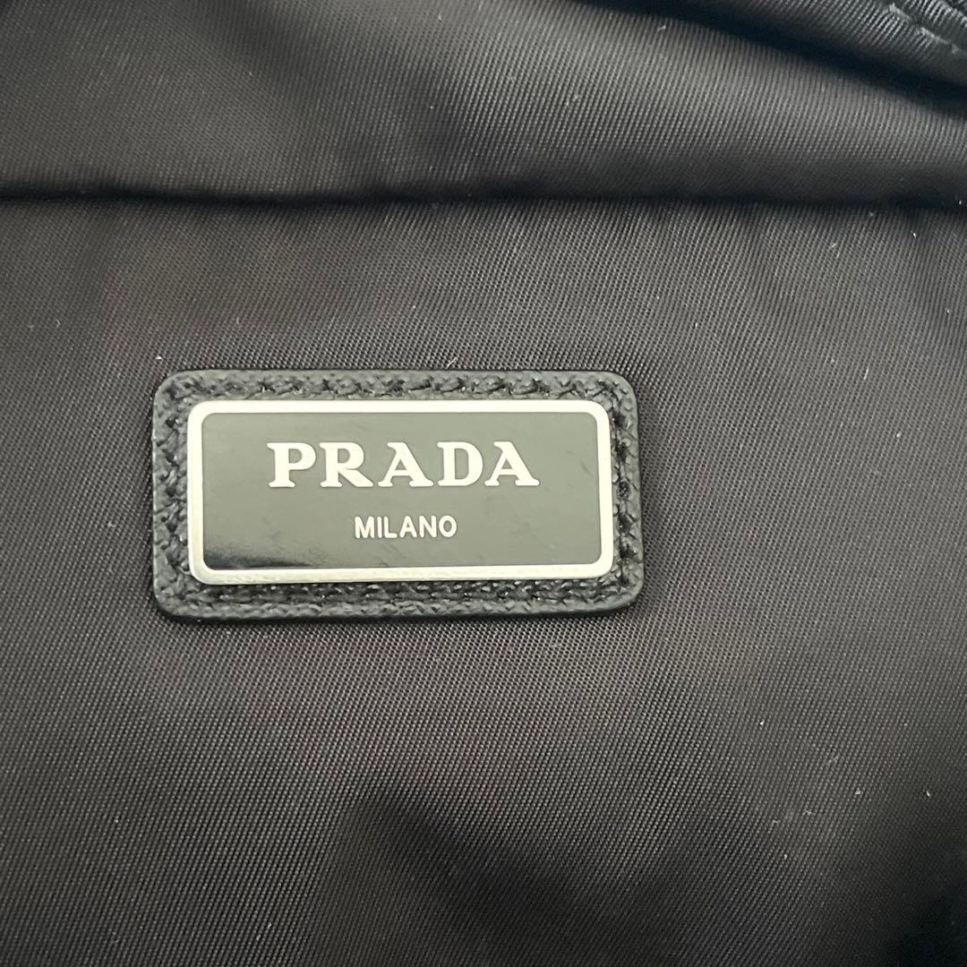 【美品/近年モデル】PRADA ウエストバッグ　ウエストロゴ　サフィアーノレザー