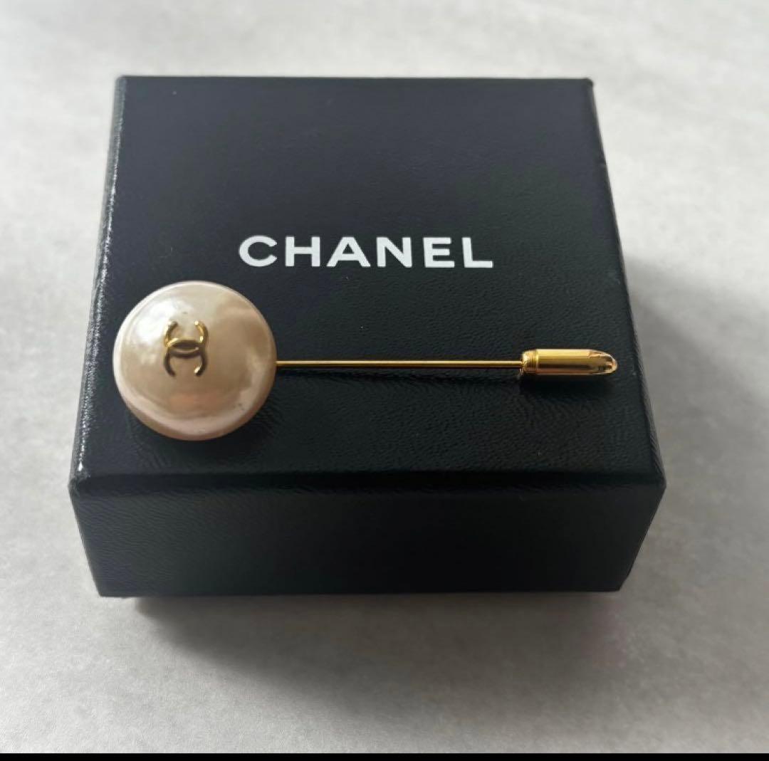 【美品】CHANEL パールピン　ピンブローチ