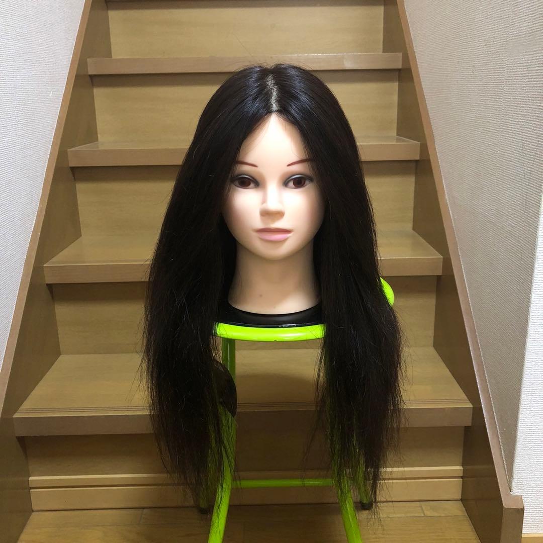 美容師国家試験 練習用 人毛ウィッグ UP-140