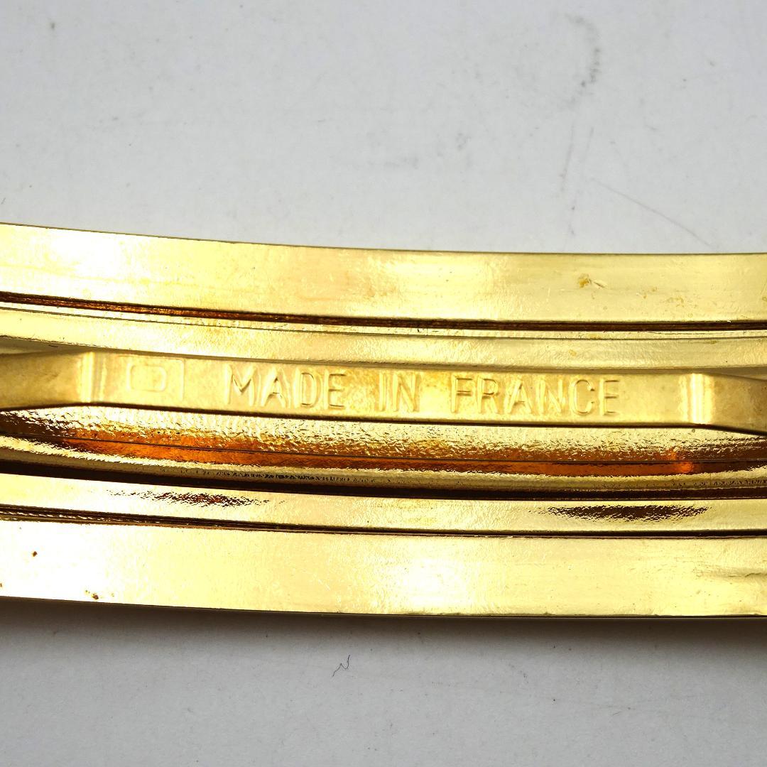 01200-1【美品】シャネル/バレッタ/ロゴ/ゴールド/98P/箱付き