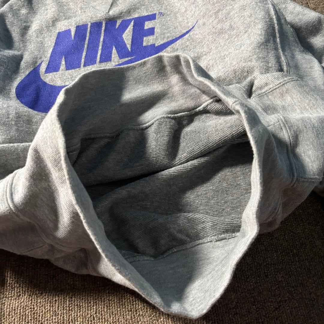 90s NIKE OLD スウェット トレーナー グレー ブルー 銀タグ 前V