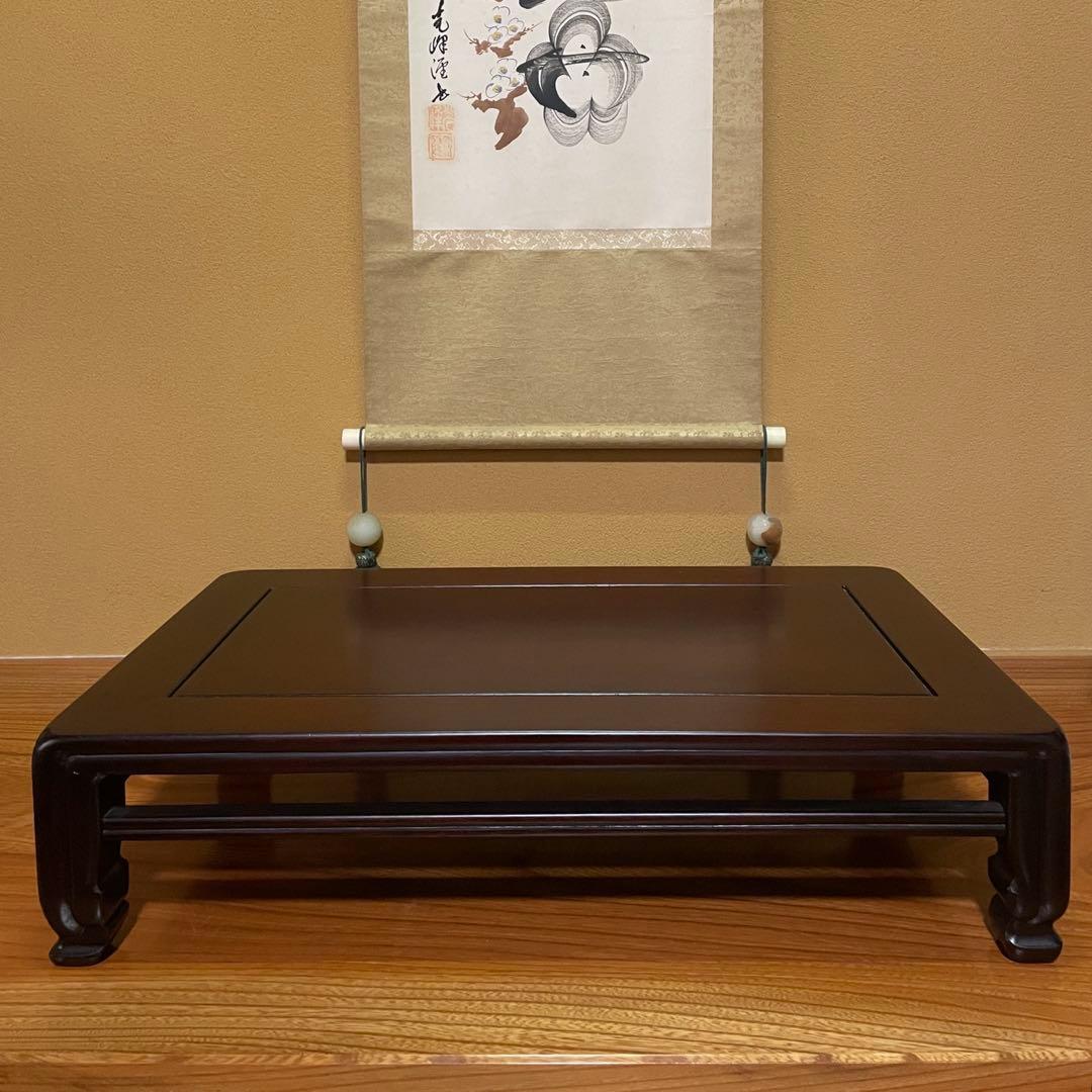 盆栽台 花台 飾り台 香炉台 花瓶台 サイドテーブル 木製 花梨材 ビンテージ