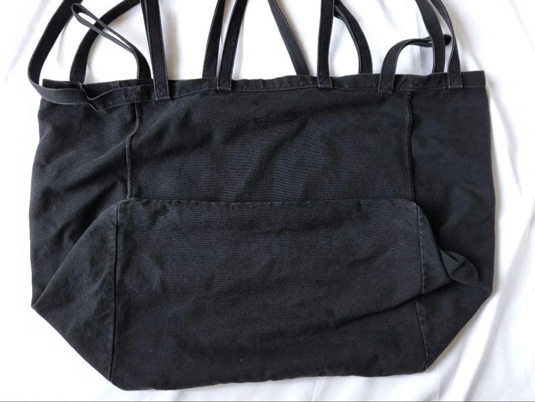 MM6 ブラックトートバッグ、ショルダーバッグ