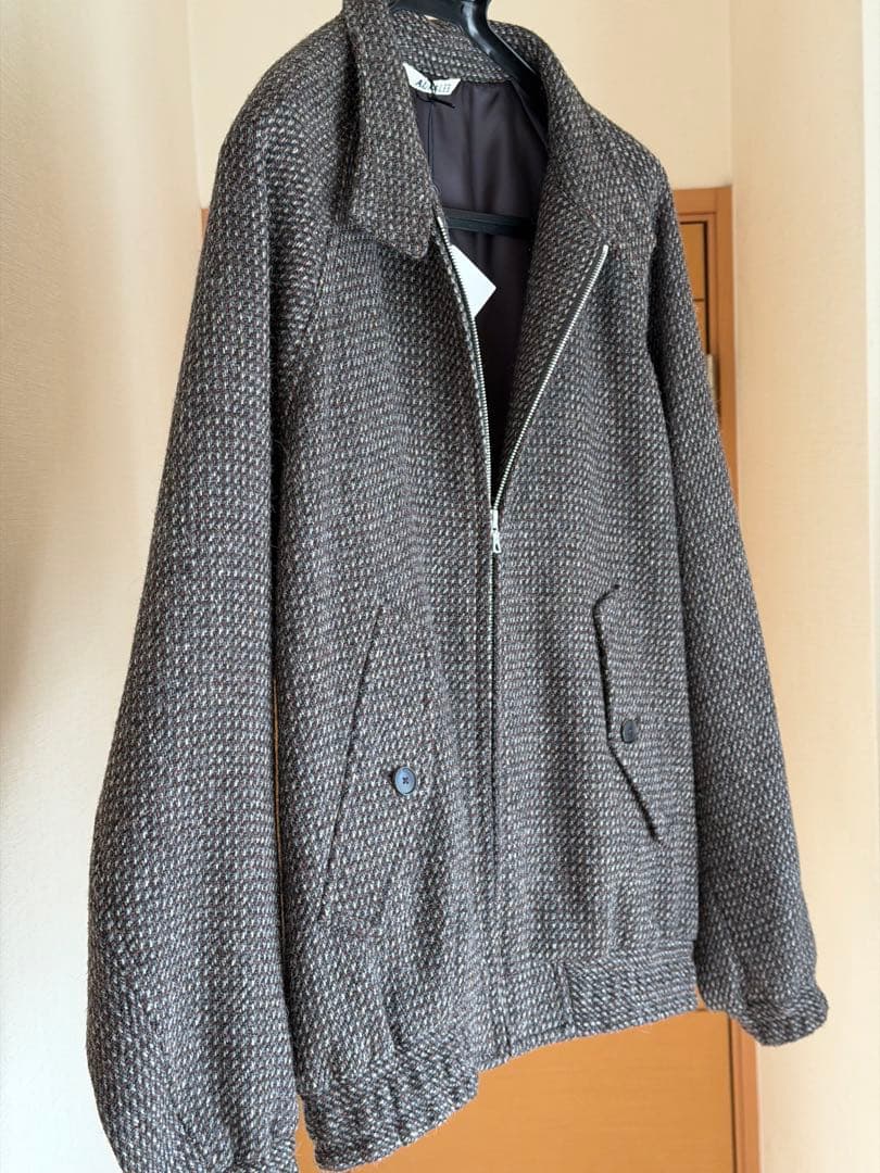 ジャケット・アウター ALPACA WOOL SILK TWEED ZIP BLOUSON