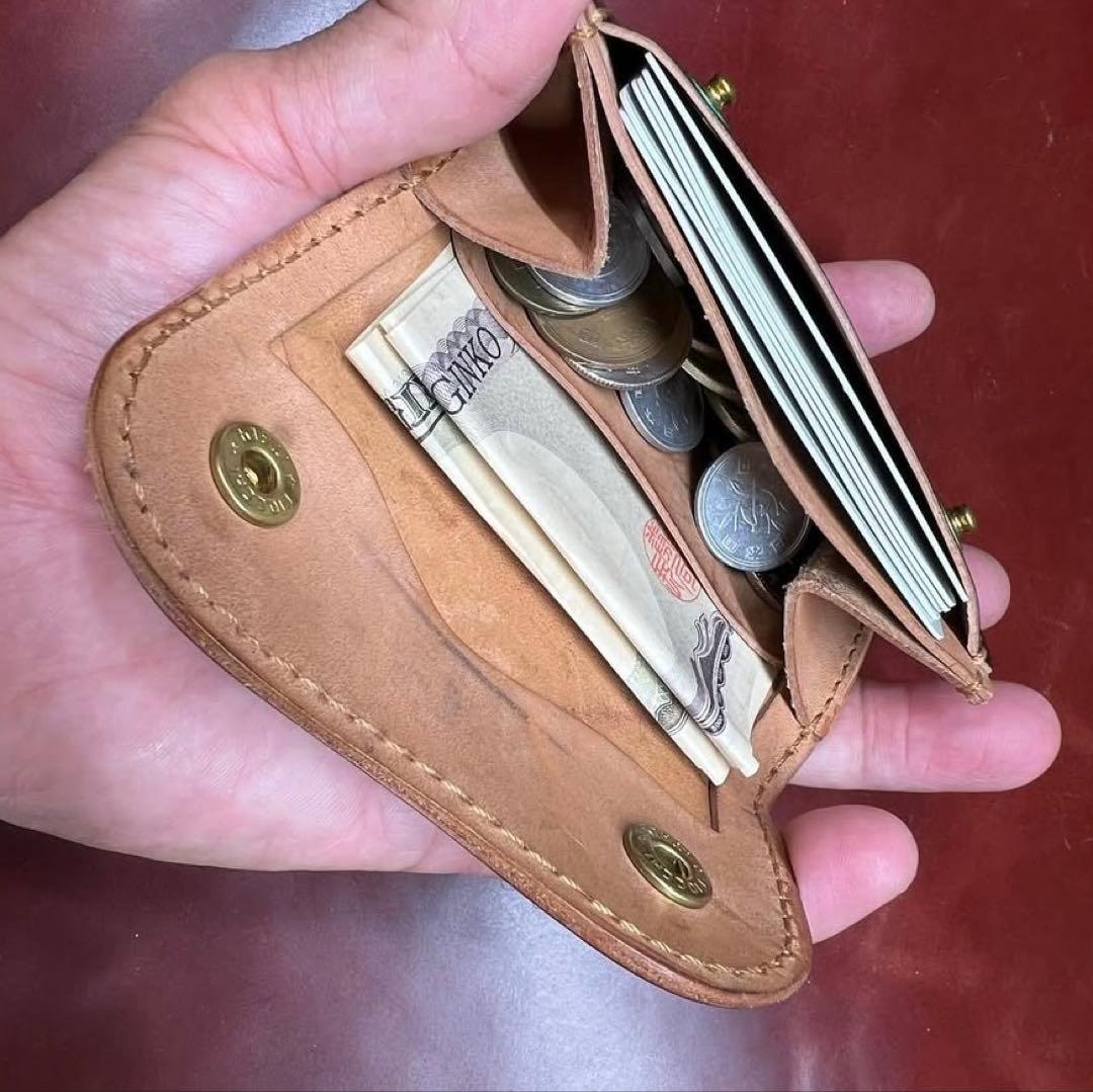 美品　レーデルオガワ社コードバン　ウォレット　ブラック