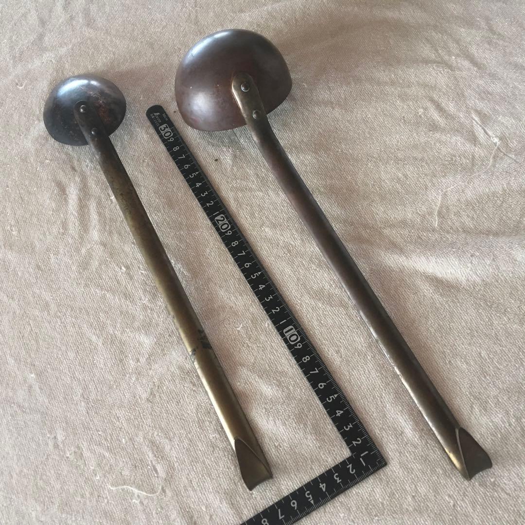 銅製レードル２本セット