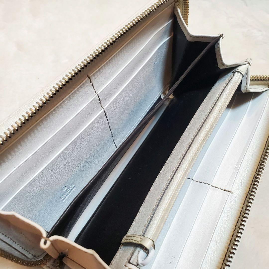 希少 美品 GUCCI　グッチ　ラウンドファスナー　カナダ国旗　長財布　GG