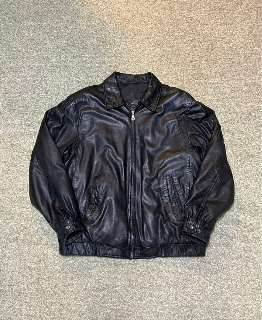 J.Ferrar レザージャケット ブラック Lサイズ 黒色
