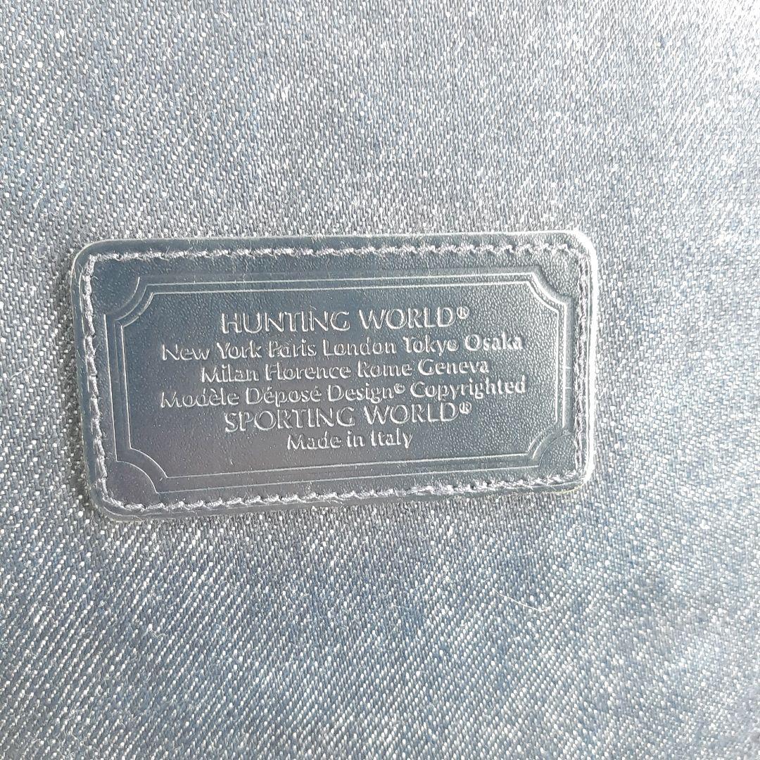 ハンティングワールド　ショルダーバッグ　メッセンジャー　デニム　ブラック