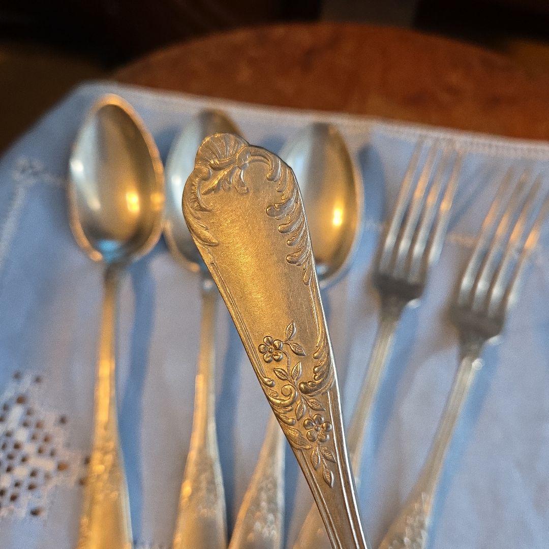 フランス　アンティーク　カトラリーセット スプーン3本 フォーク3本