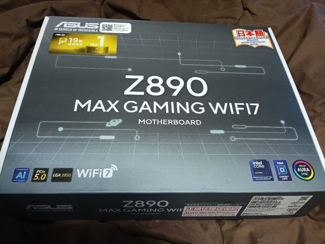 ASUSマザーボード Z890 MAX GAMING Wifi7