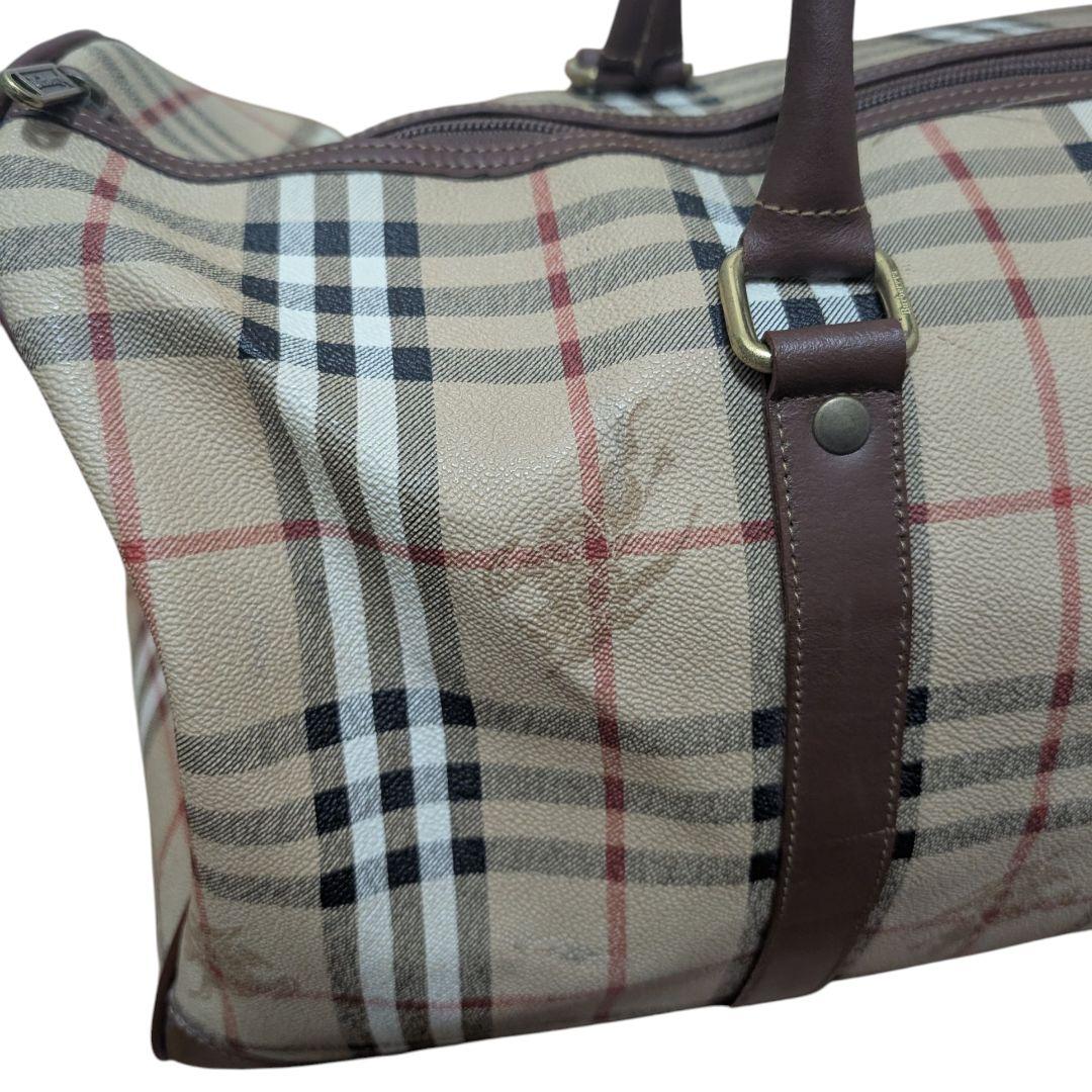 バーバリー　ボストンバッグ　ノバチェック　シャドーホース　2way PVC