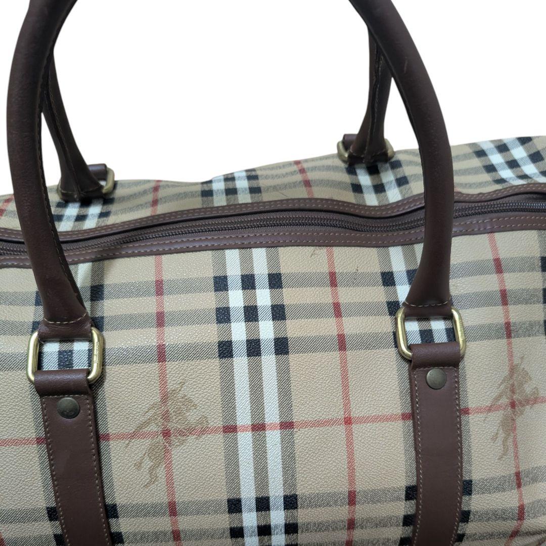 バーバリー　ボストンバッグ　ノバチェック　シャドーホース　2way PVC