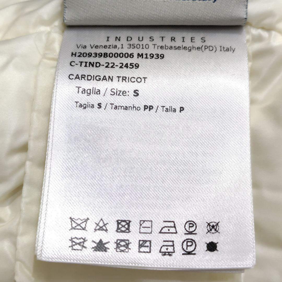 モンクレール カーディガン ニット ダウン レディース 白 アイボリー S