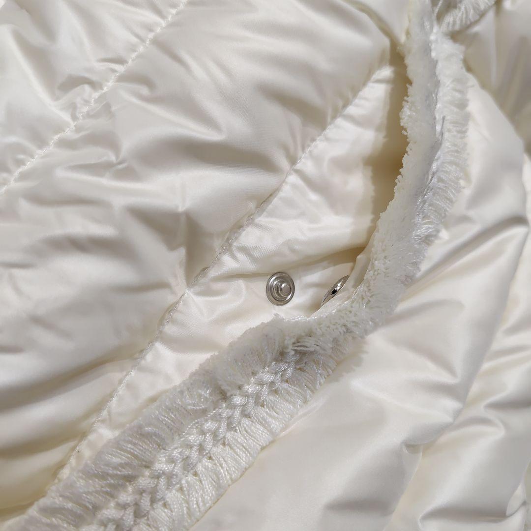 モンクレール カーディガン ニット ダウン レディース 白 アイボリー S