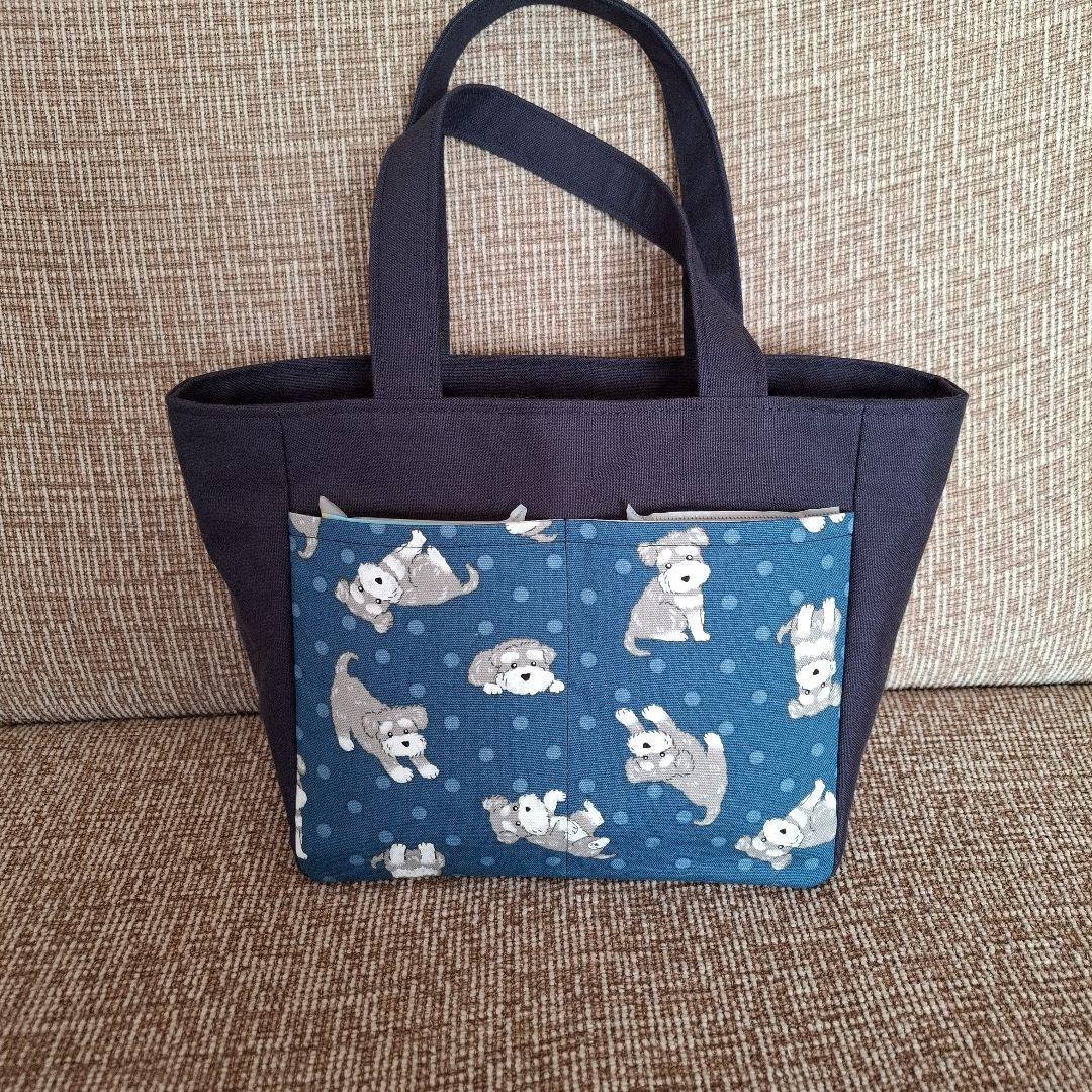 トイプードル刺繍入りトートバッグ 他　ハンドメイド