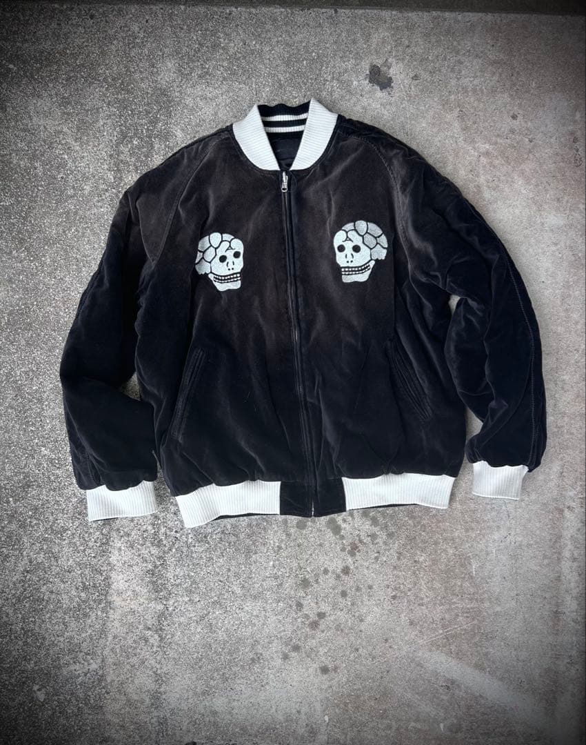 本日限定！L別珍スカジャンスーベニアジャケット両面アダムパテック