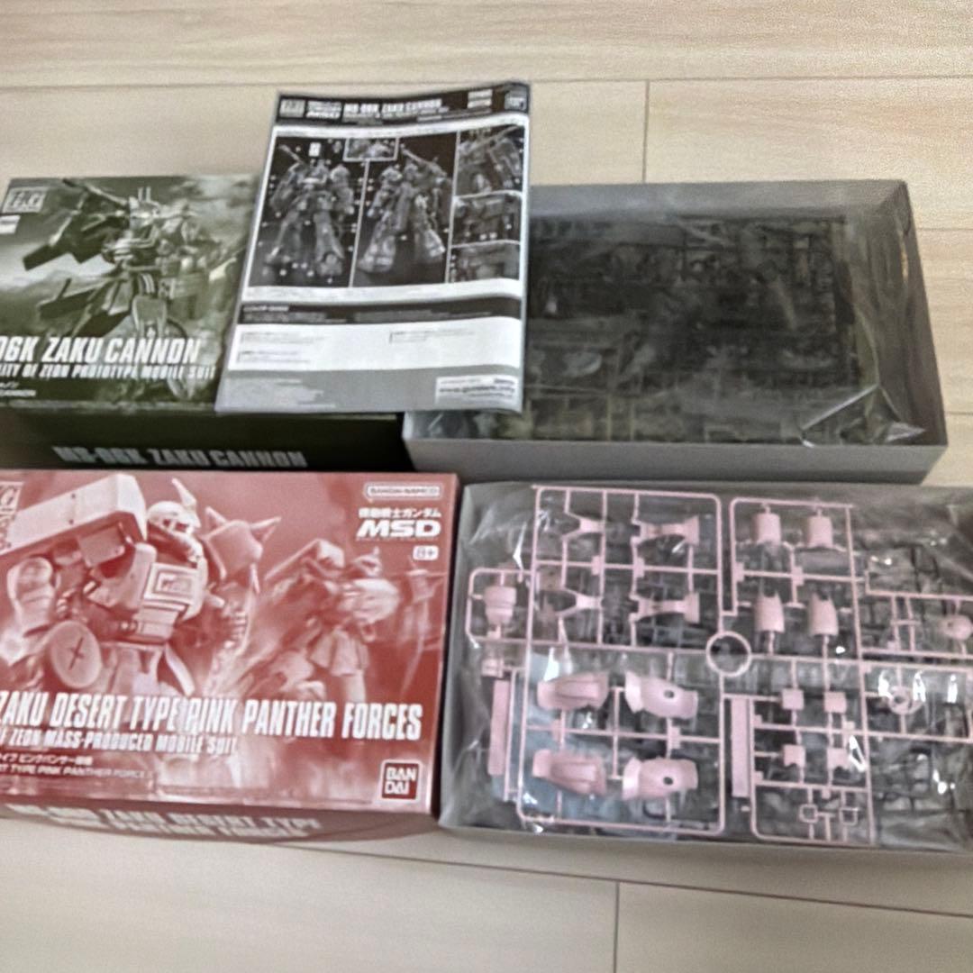 ガンプラ　HG ザク•キャノン＆ピンクパンサー隊機