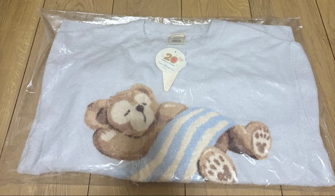 ジェラピケ　ジェラートピケ　ダッフィー　ルームウェア　パジャマ　半袖　ブルー