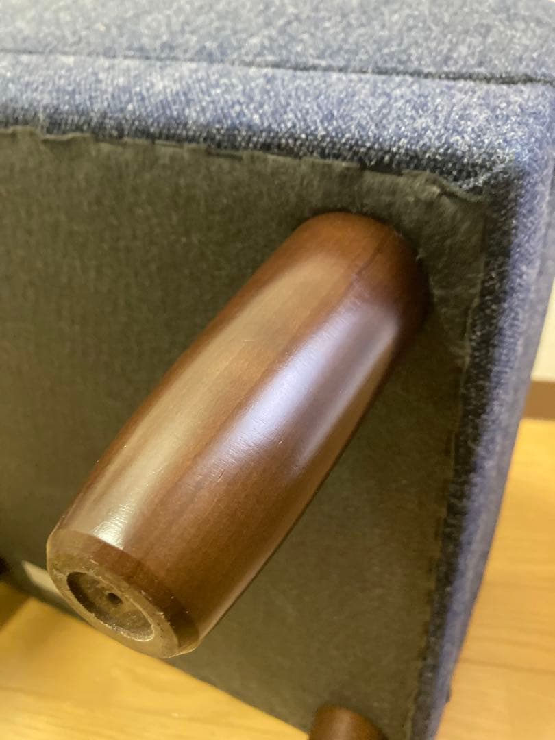 ☆超激カワ！！ カリモク60 オットマン タープブルー ソファ KARIMOKU