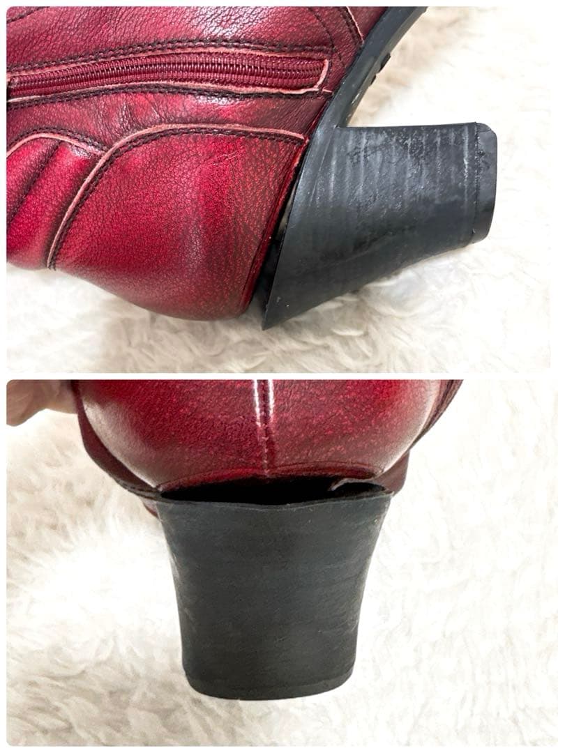 新品 訳あり イタリア製 ミュウミュウ レザーブーツ サイズ35 2/1