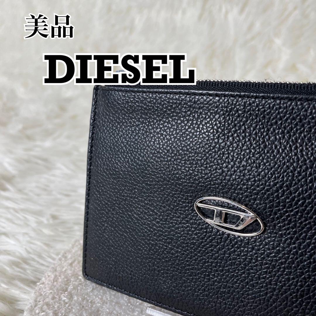 美品　DIESEL レザー　現行　ケース　カードケース　ミニウォレット