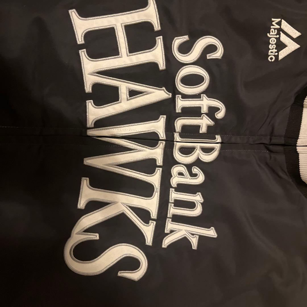 極美品！希少Majestic 福岡ソフトバンクホークス スタジャン レプリカL