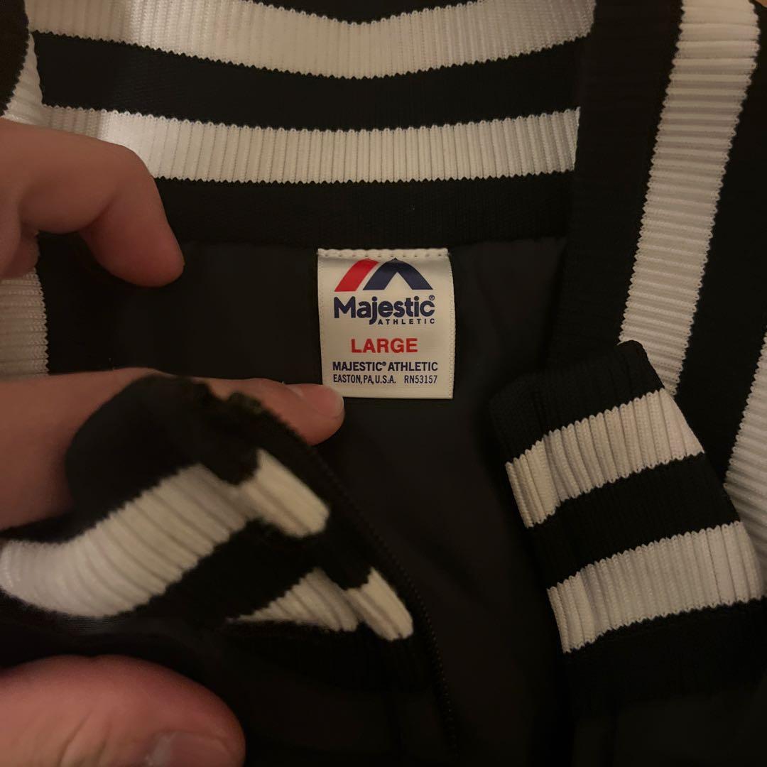 極美品！希少Majestic 福岡ソフトバンクホークス スタジャン レプリカL