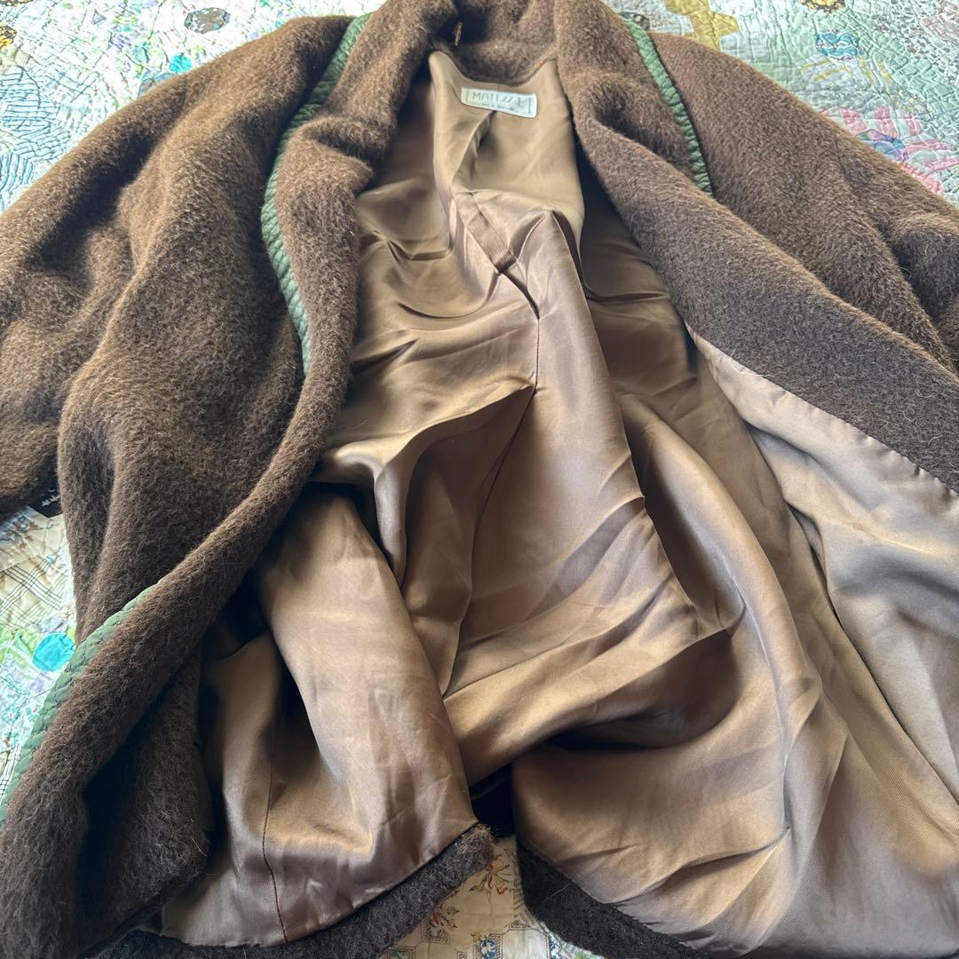 イタリア製 ヴィンテージアルパカ 100% カーディガン　オーバーサイズ　レトロ