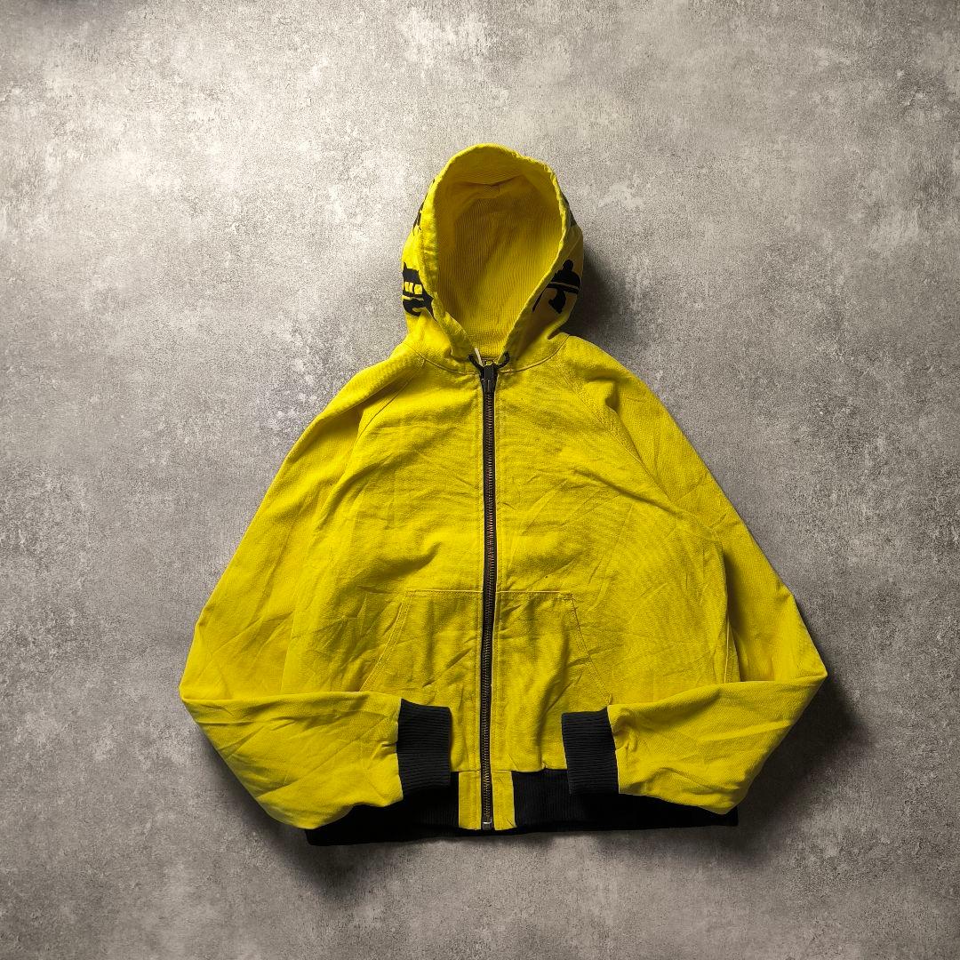 VLONEヴィーロンダック地アクティブジャケットグランジイエロー短丈フーディー