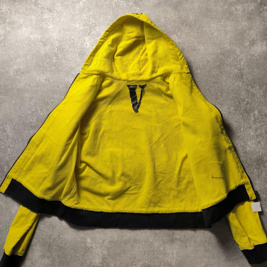 VLONEヴィーロンダック地アクティブジャケットグランジイエロー短丈フーディー