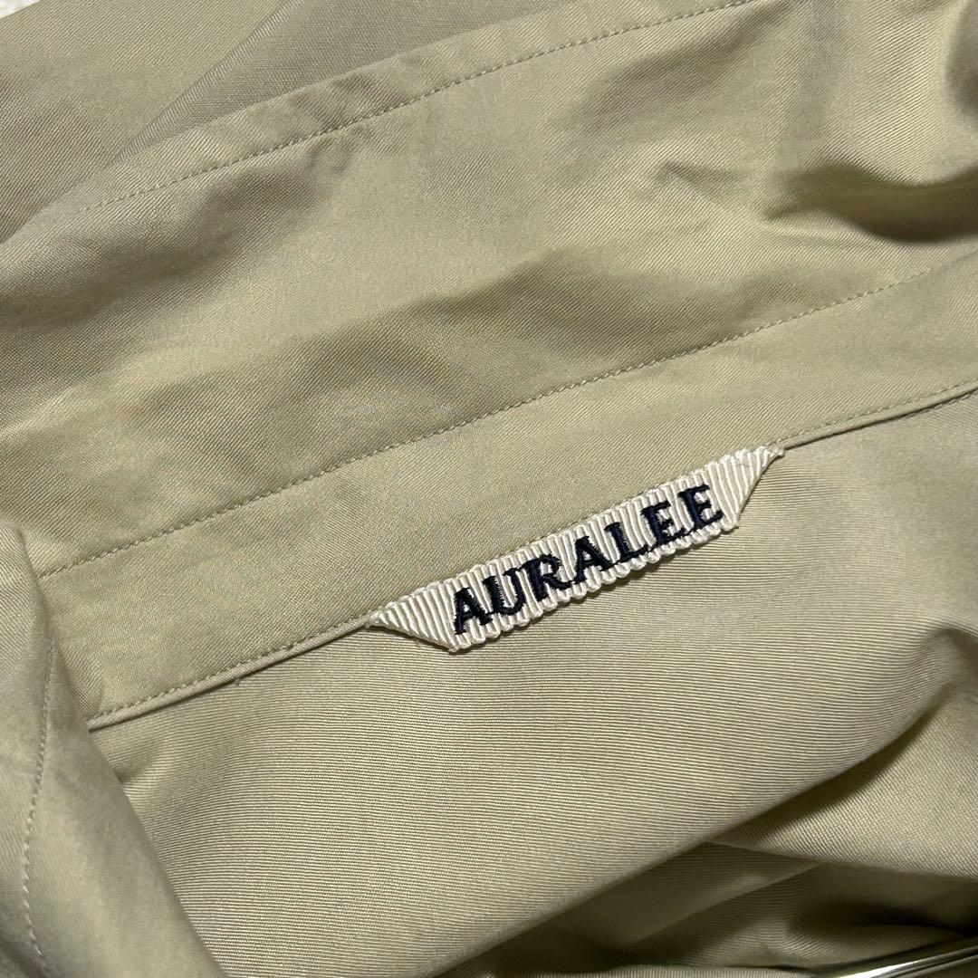 オーラリー AURALEE ビッグシャツ ウォッシュドフィンクスツイルシャツ　L