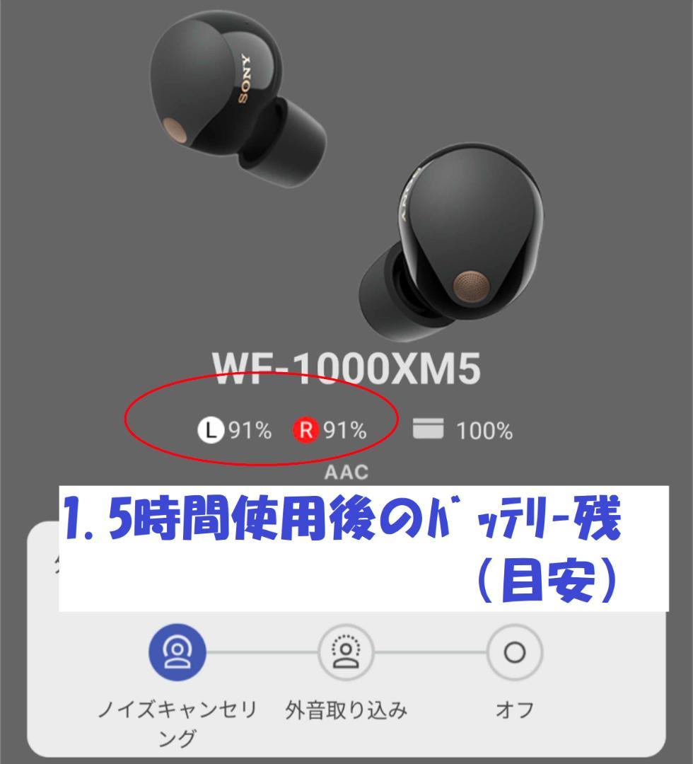 【動作OK】SONY ソニー ワイヤレスイヤホン WF-1000XM5 ブラック