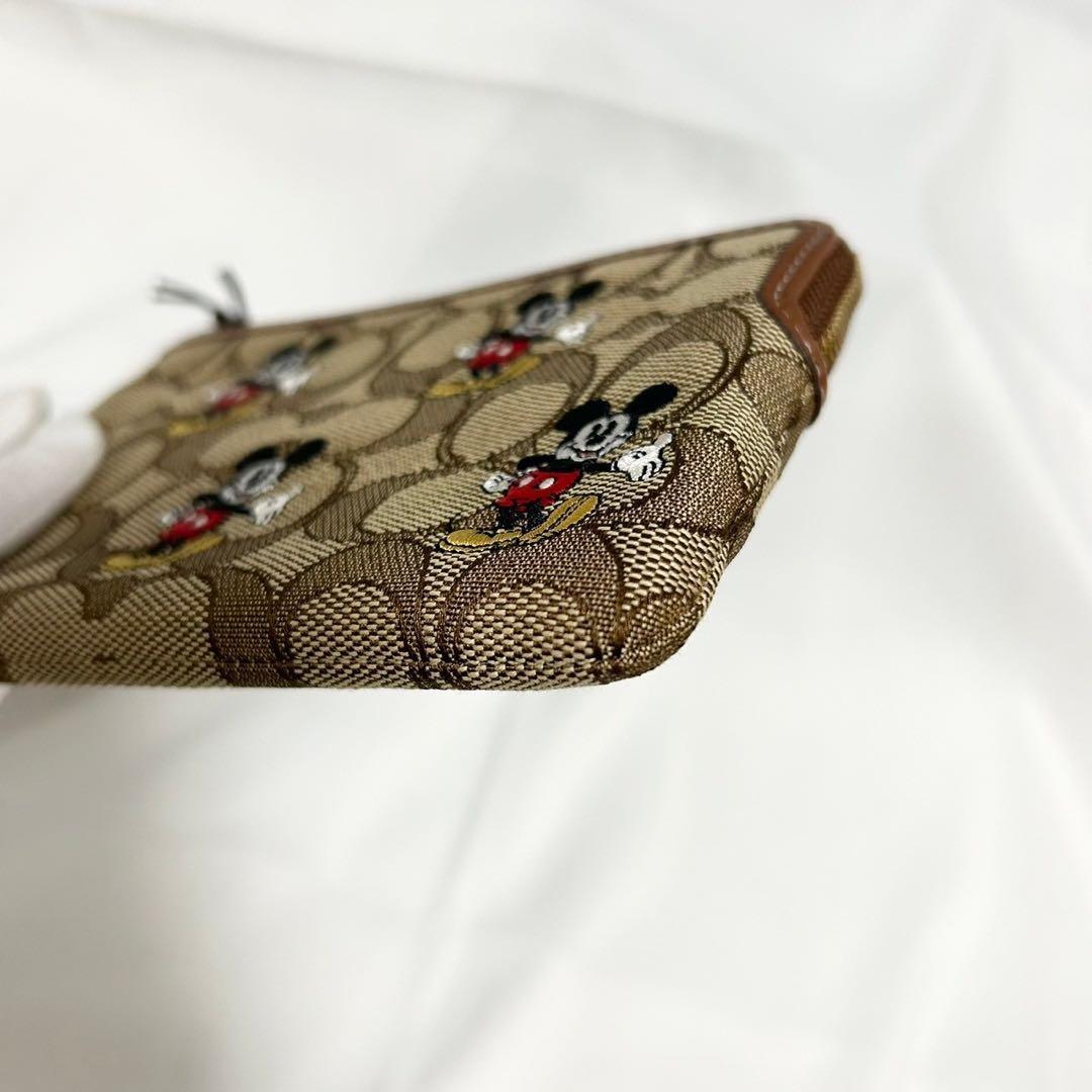 COACH x Disneyレザージップポーチ リストレット ミッキー 定期入れ