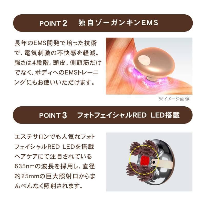 ゾーガンキンスカルプ EMS ヘッドスパ 180g スカルプブラシ 頭皮ブラシ