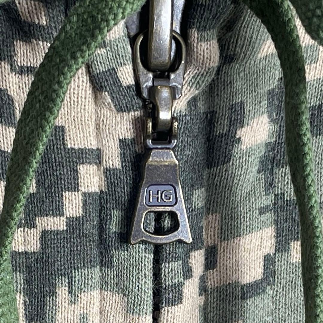 【美品】HYSTERIC GLAMOUR ジップアップパーカー迷彩柄 メンズM