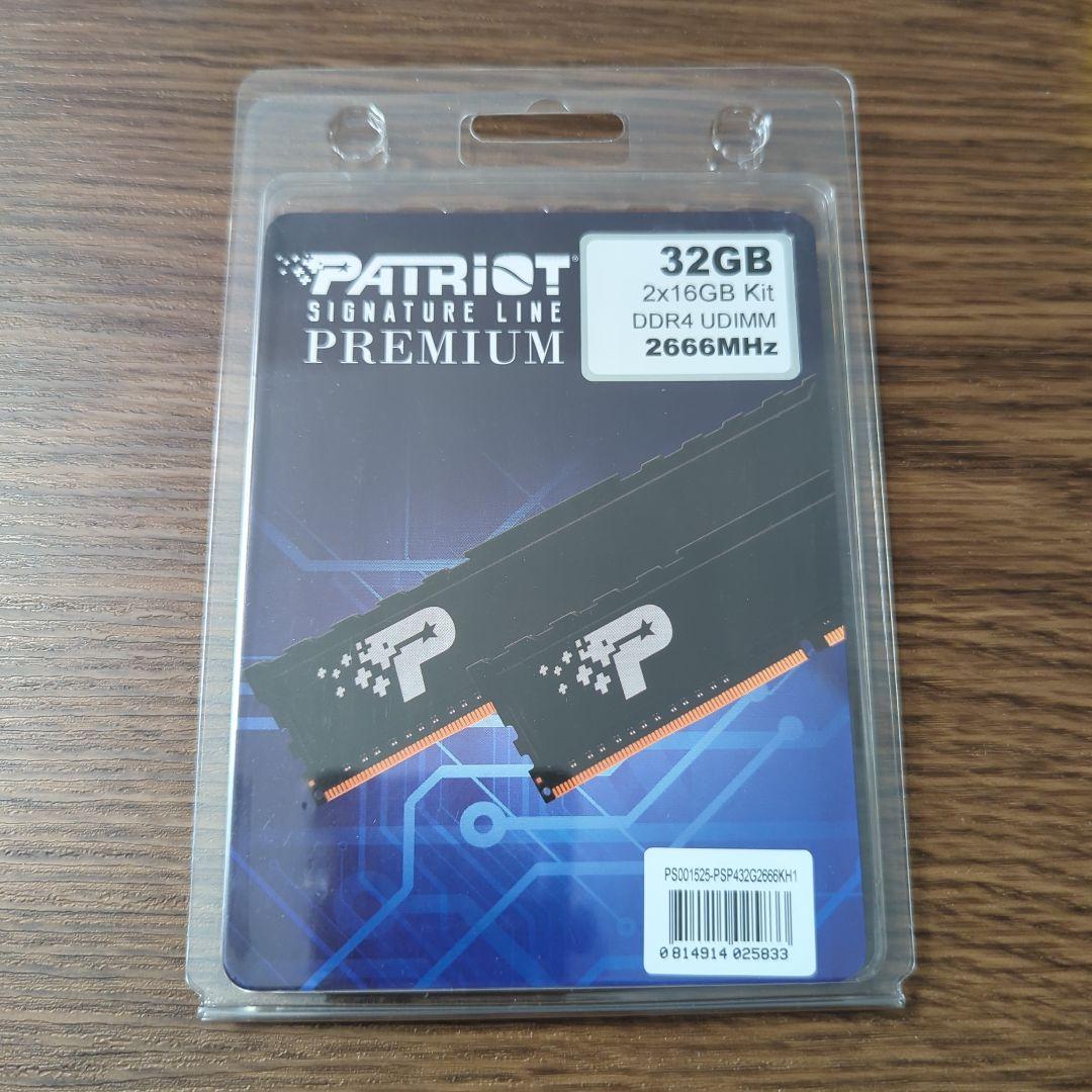 Patriot DDR4-2666MHz 32GB [16GB × 2枚]