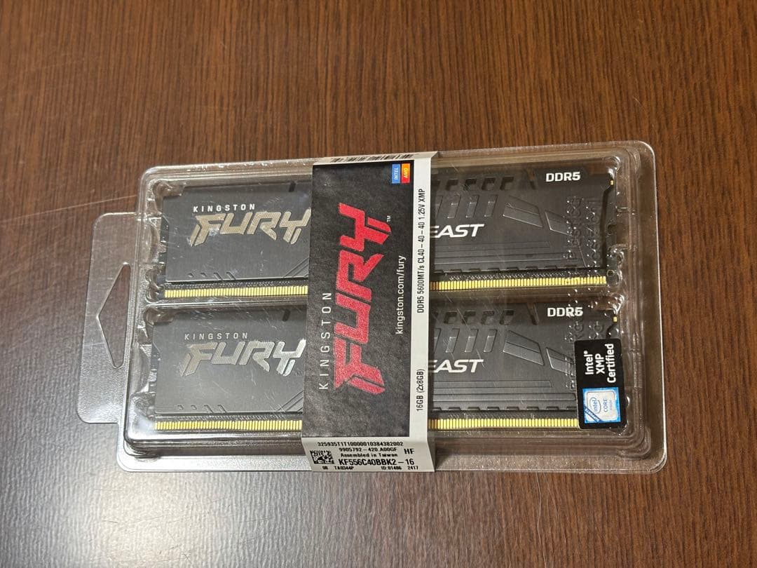 Kingston FURY DDR5 5600MT 8GB×2枚 未開封